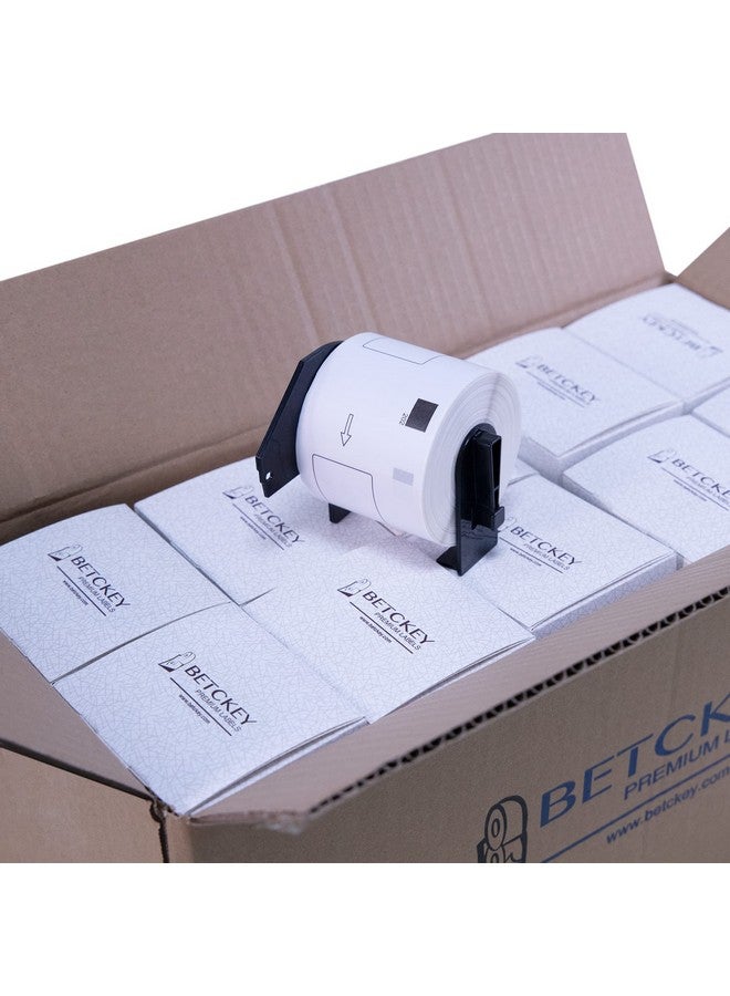 BETCKEY - Compatible Shipping Labels Replacement For Brother Dk-1202 (2-3/7" X 4"), Use With Brother Ql Label Printers [20 Rolls/6000 Labels] - Image 1