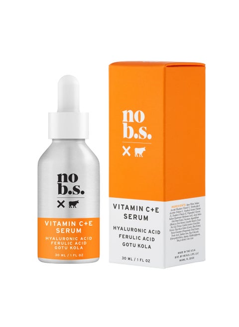 No B.S. (No Bad Stuff) Vitamin C + E Serum - Firming Face Serum for Anti-Aging, Smooths, Hydrates, Plumps Fine Lines & Reduces Dark Spots (1 fl oz)