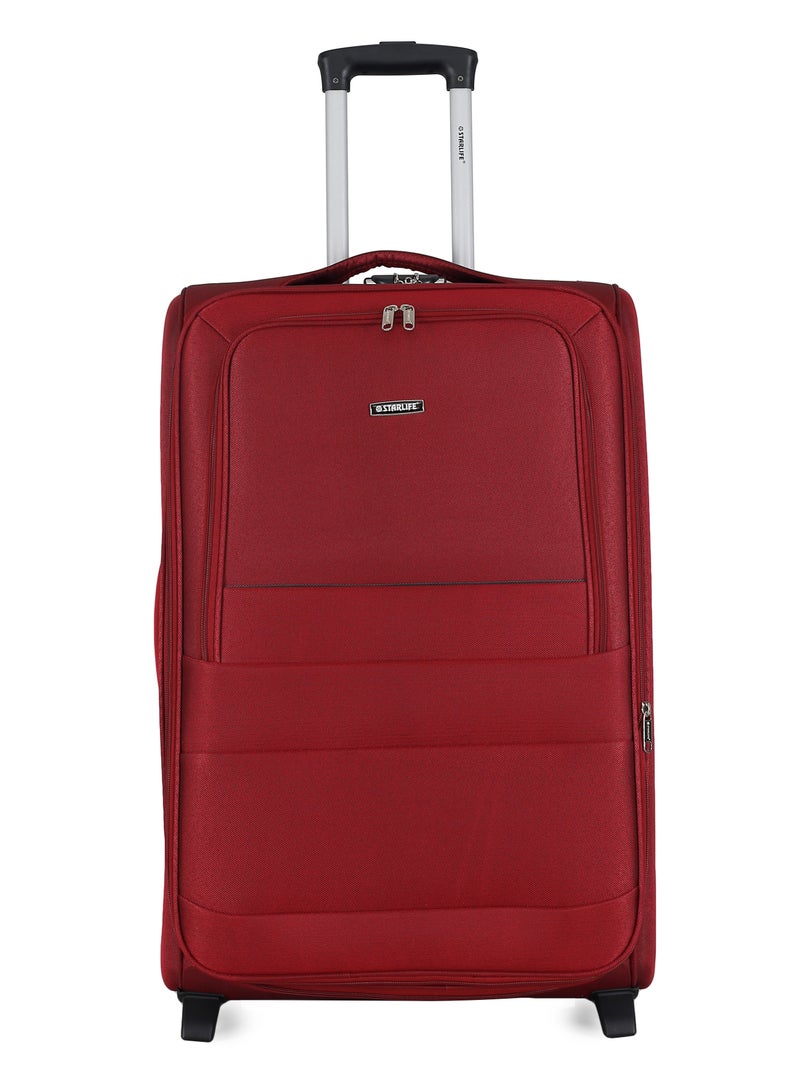 STARLIFE Set of 3 Light Weight Polyester Trolley Luggage 2 Wheels With Number Lock 20,24,28 Inches - Image 2