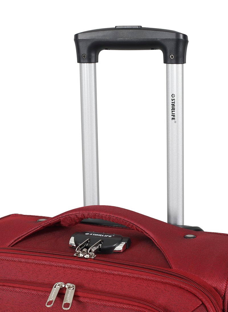STARLIFE Set of 3 Light Weight Polyester Trolley Luggage 2 Wheels With Number Lock 20,24,28 Inches - Image 5