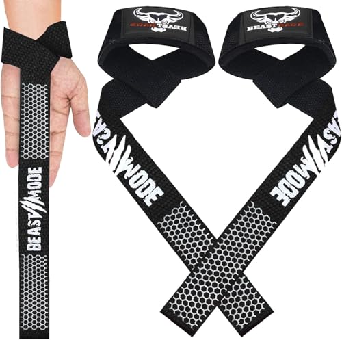 BEAST RAGE Lifting Wrist Straps for Weightlifting, Straps Gym Grip Power Workouts Lifting Straps Padded Cotton Men Women Wrap Lift, Deadlift Bodybuilding Weight Lifting Exercise Straps (Basic) - Image 1