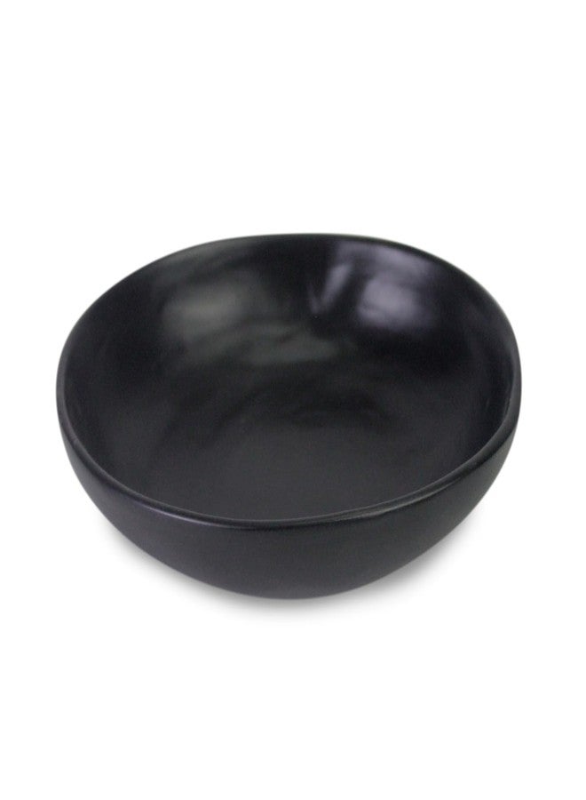 roro 5 Inch Handmade Ceramic Small Bowl, Matte Black - Image 3