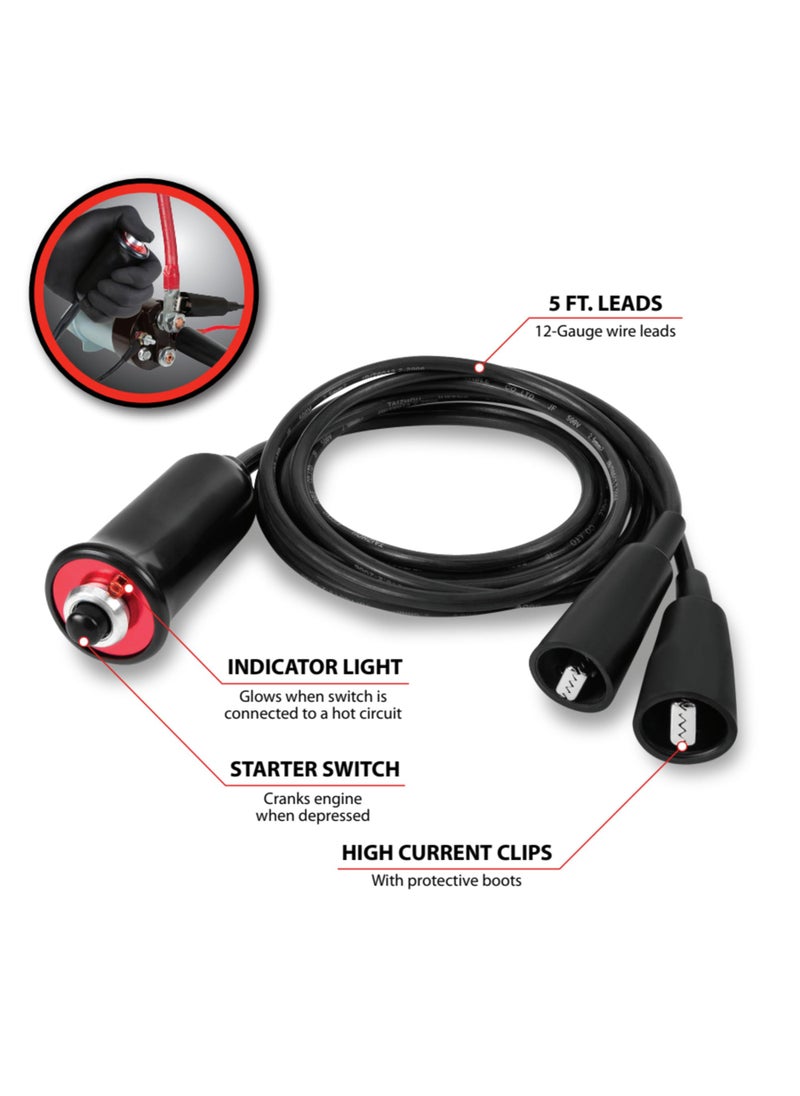 Performance Tool Performance Tool W80586 Heavy Duty Remote Starter for Car and Truck Engines with Push-Button Switch and 5-ft Wire Leads , Black  - Image 2