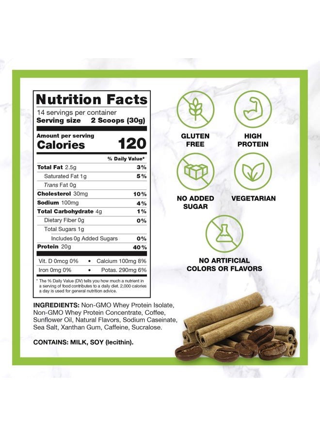 Chike Cinnamon High Protein Iced Coffee, 20 G Protein, 2 Shots Espresso, 1 G Sugar, Keto Friendly and Gluten Free, 14 Servings (14.8 Ounce) - Image 3