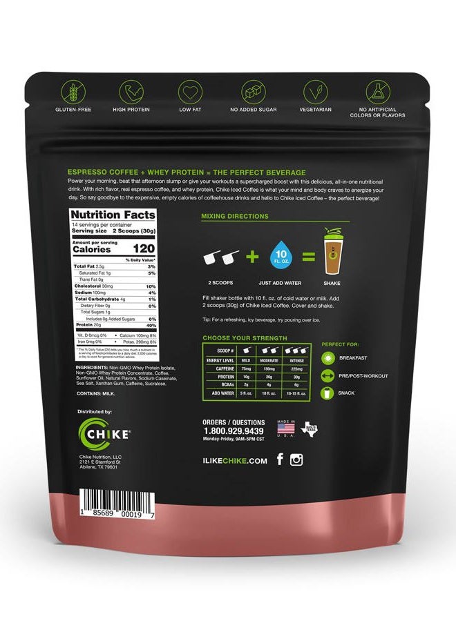 Chike Cinnamon High Protein Iced Coffee, 20 G Protein, 2 Shots Espresso, 1 G Sugar, Keto Friendly and Gluten Free, 14 Servings (14.8 Ounce) - Image 2