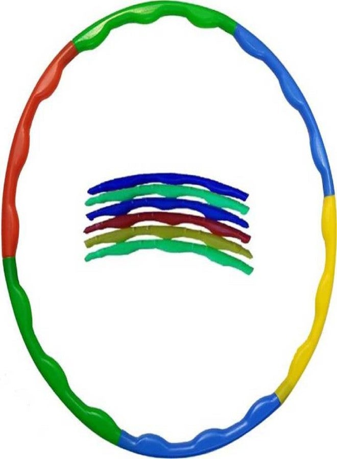 A1VK Rainbow Colours Hoola Hoop Ring for Kids and Adults. (6 Hoop to Join) Adjustable (Multicolour) - Image 3