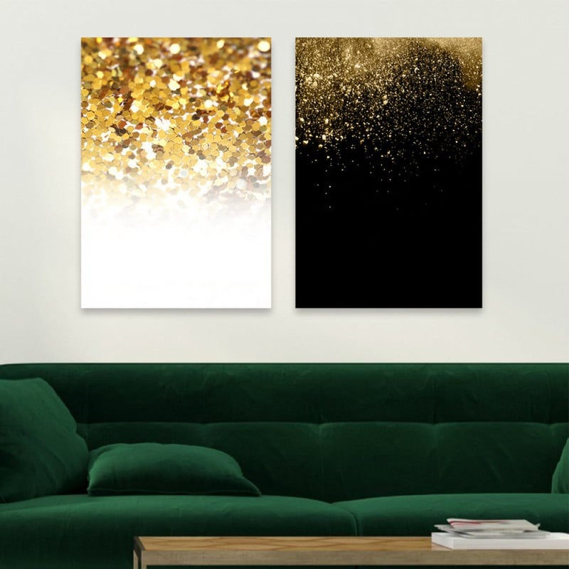 ماركتنا لوحة قماشية ثنائية بتصميم مودرن بمقاس اجمالي 80×60 سم - Image 1