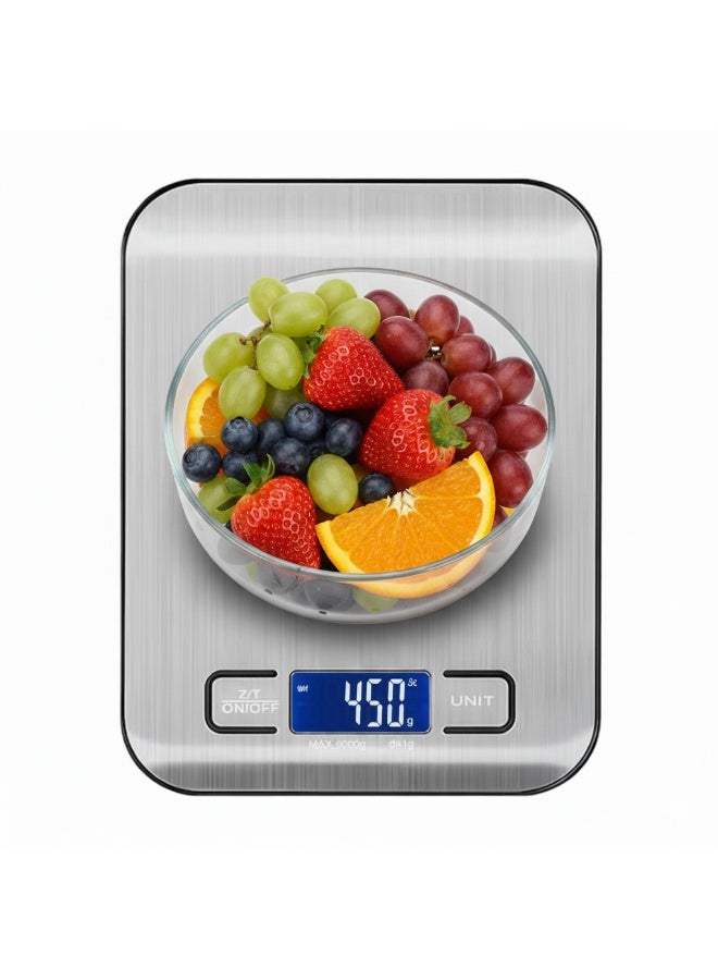 Everrich Electric Kitchen Scale with Stainless Steel Platform – Accurate & Easy to Clean - Image 1