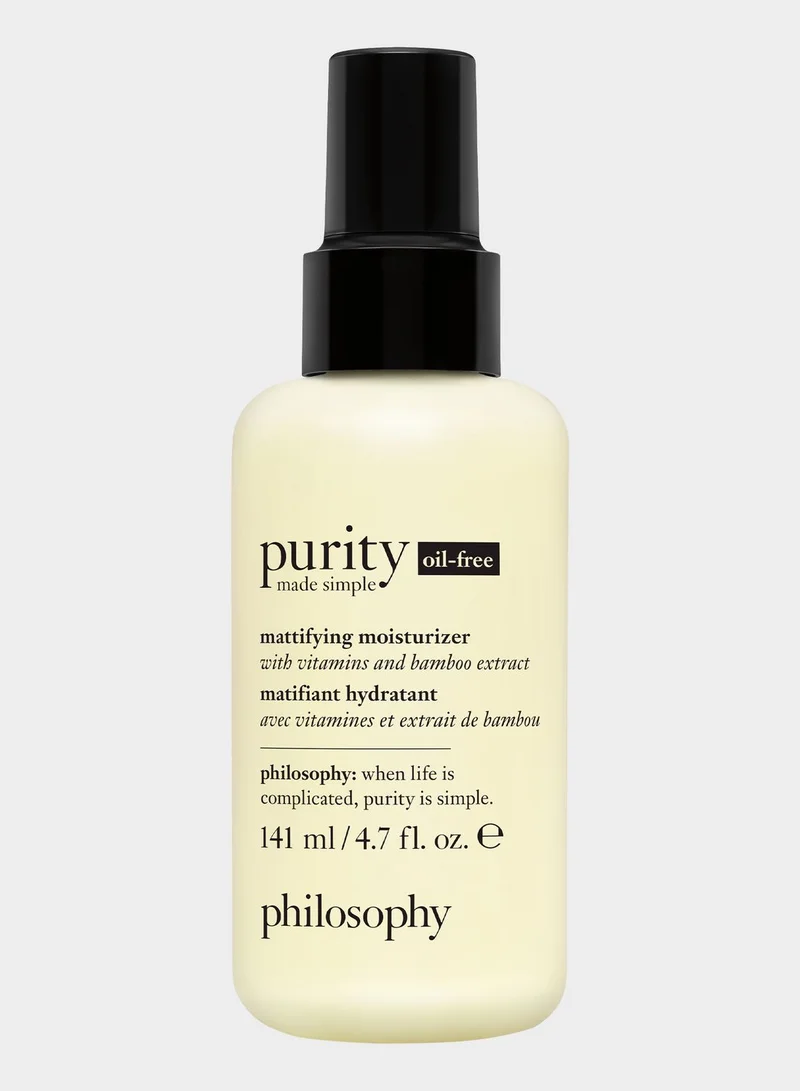 PHILOSOPHY Purity Made Simple Oil Free Mattifying Moisturizer With Vitamins And Bamboo Extract, 50Ml