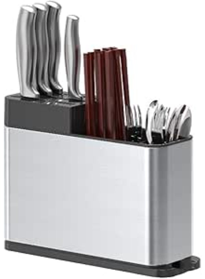 حامل سكاكين قابل للفصل، منظم ادوات مطبخ كبير متعدد الوظائف، موفر للمساحة