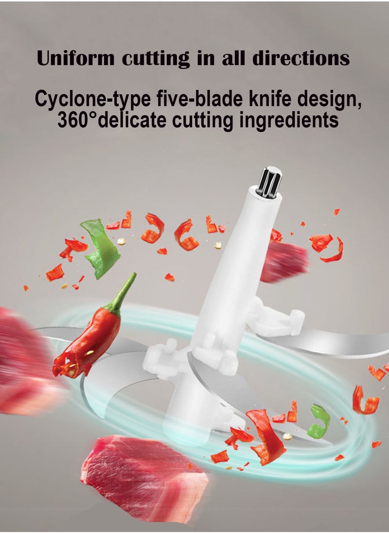 POWER LIFE Food Chopper Meat Mincer 5L 500W Electric Meat Grinder Blender Mincer Mixer Meat Chopper Stainless Steel Electric Chopper Automatic Food Processor Machine  - Image 4