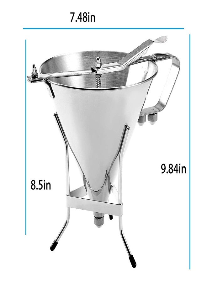 Together-life Stainless Steel Confectionery Funnels with Stand and 3 Nozzles, Commercial Grade Cake Decorating Tool Bakery Use, Precise Dispensing and Filling - Image 5