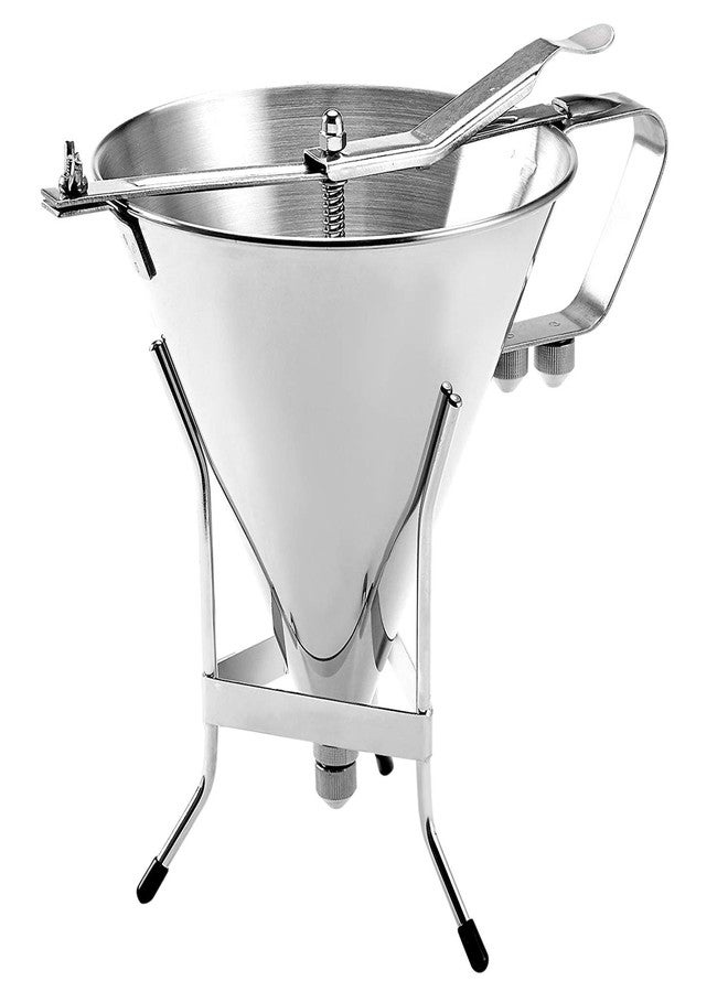 Together-life Stainless Steel Confectionery Funnels with Stand and 3 Nozzles, Commercial Grade Cake Decorating Tool Bakery Use, Precise Dispensing and Filling - Image 1