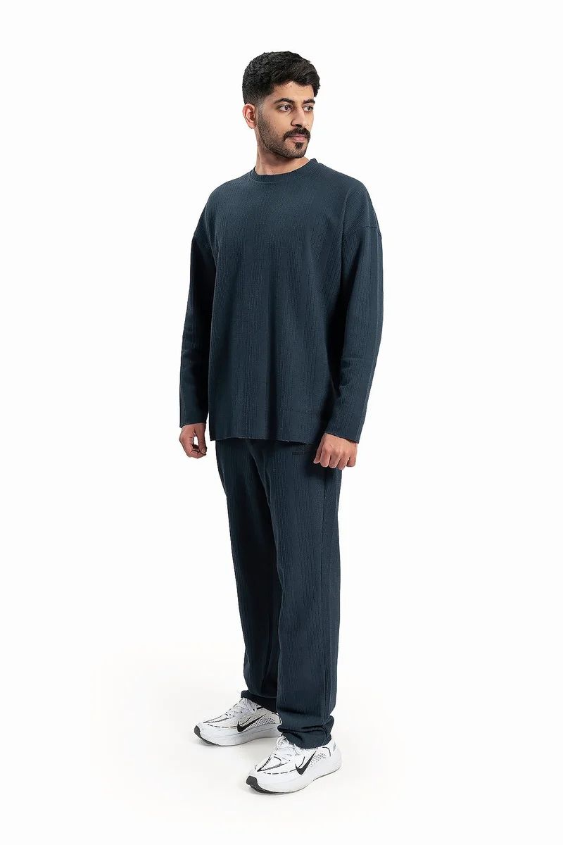 Wecre8 Men's Navy Sweater and Pants Set By WECRE8