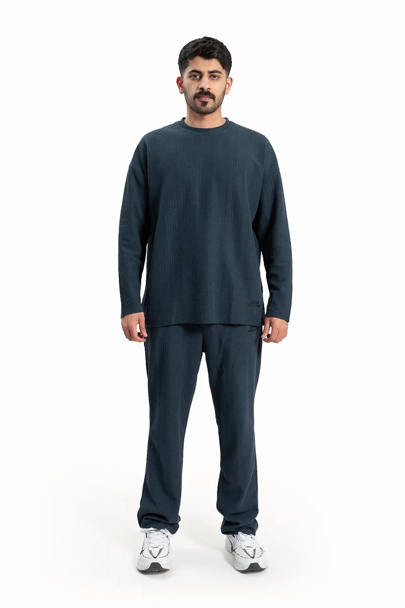 Wecre8 Men's Navy Sweater and Pants Set By WECRE8