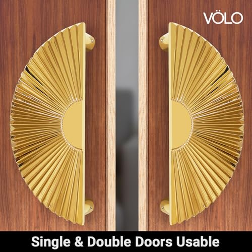 VOLO Main Door Handle/Door Handles for Main Door/Glass Door Handle/Pull Handles, for Home/Office/Hotels(Model- S-615) (Pack of 1 Set) (Gold, 224MM) - Image 5