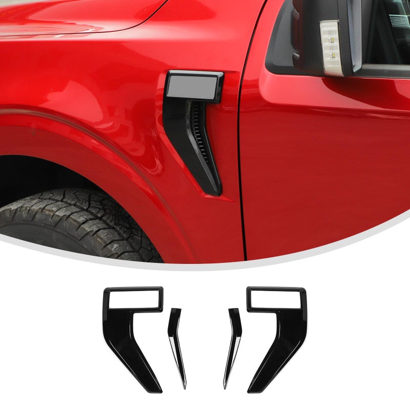 Linskip Fender Side Emblem Trim Compatible with Ford F150 F250 F350 2021 2022 2023 for F150 Fender Badges Cover for F150 Enterior Accessoriesblack
