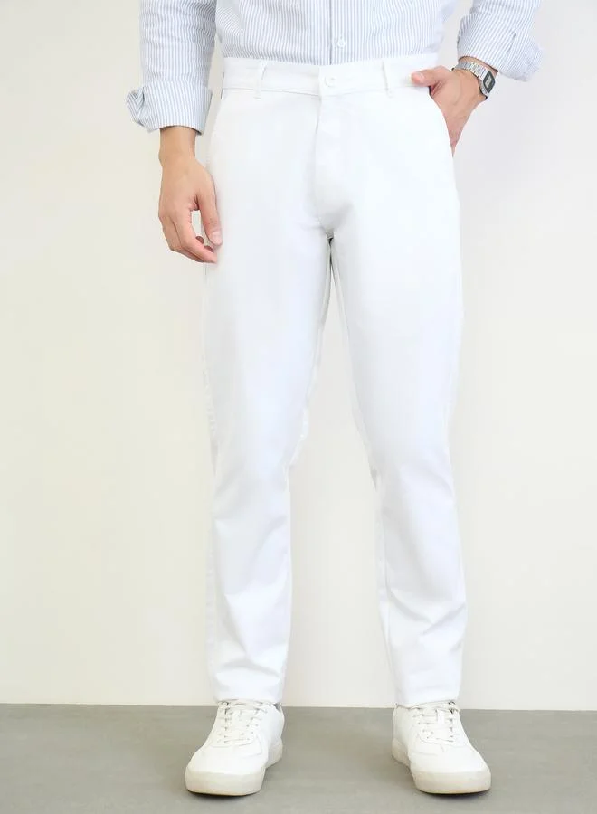 Styli Men Regular Fit Solid Pants
