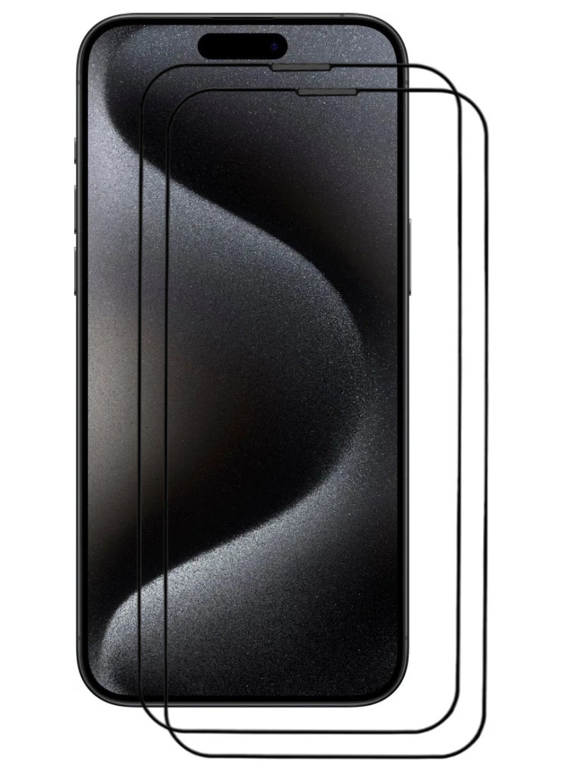 ACLIX 2 Pieces Antistatic ESD Dustproof Premium Quality High Definition Tempered Glass Screen Protector Designed For  iPhone 15 Pro Max - Image 1