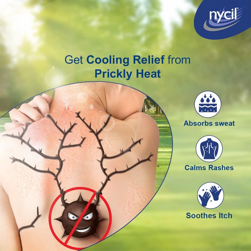 Nycil Germ Expert Cool Gulabjal Prickly Heat and Cooling Powder  400 g  Get Relief from Skin Problems Pack of 2 - Image 5