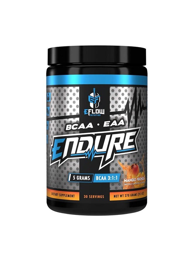 eFlow Nutrition Endure BCAA Plus EAA - Essential Amino Acids Powder with Electrolytes for Workout - Improve Energy, Recovery & Performance - Mango Madness (30 Servings) - Image 3