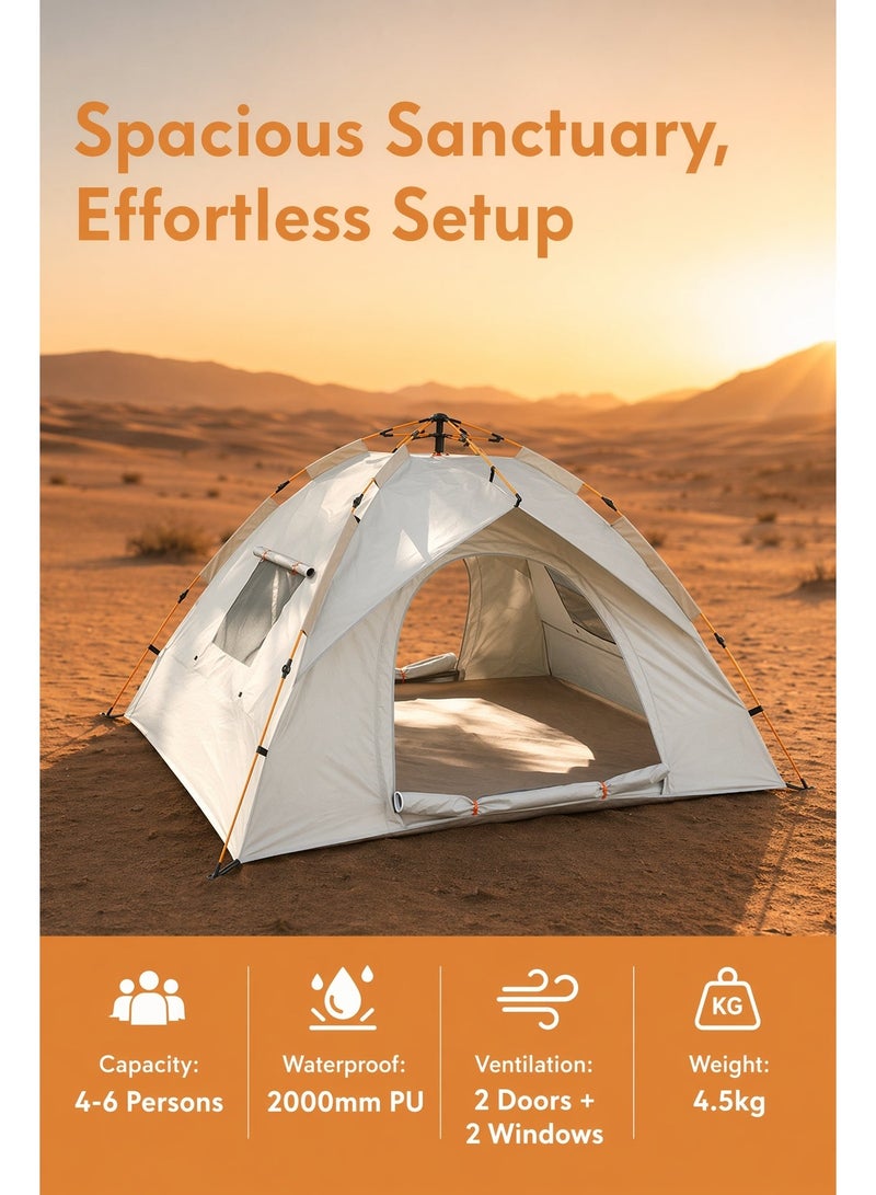 MEDOOSI 3-4 People Camping Tent,Pop up Tent,Portable Instant Tent,Waterproof and UV Protection,Suitable for Outdoor Sports/Travel/Beach Picnic(200*220*145cm) - Image 4