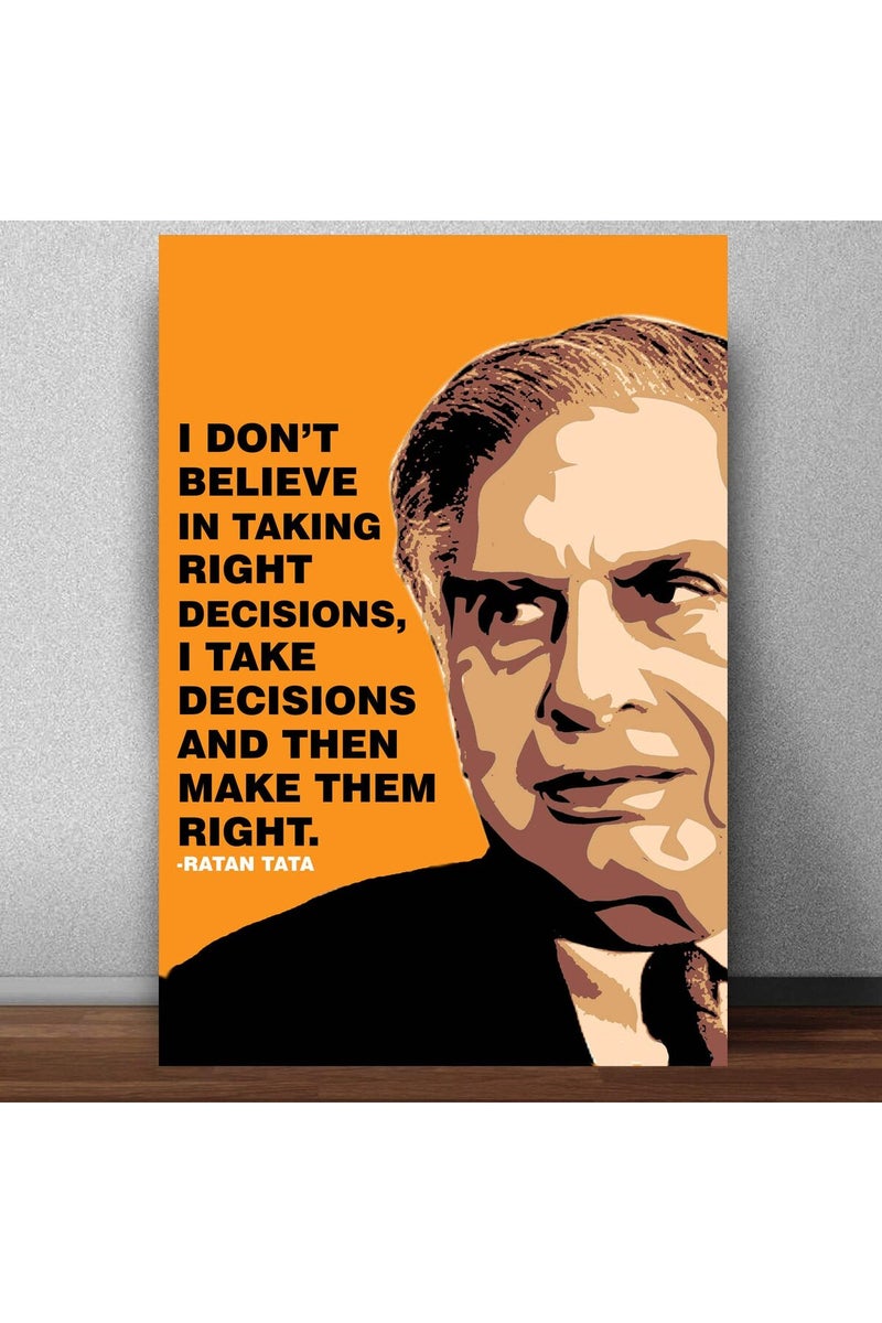 GRAY WALL Ratan Tata Motivational Quote Poster - Image 1
