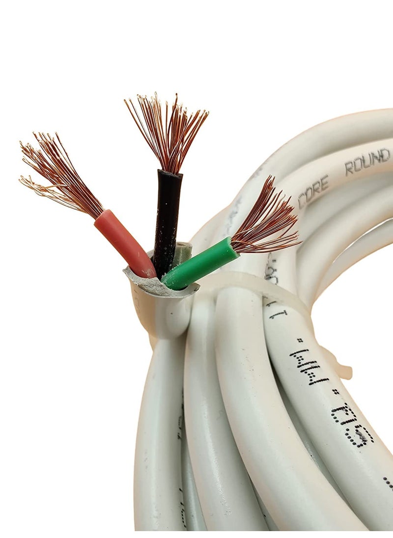 PMW Pmw 25 mm 3 core Copper Cable Wire for AC Electrical Uses WhiteBlack PVC 3 METER Colours May Vary Depending On the Avalbility  - Image 3