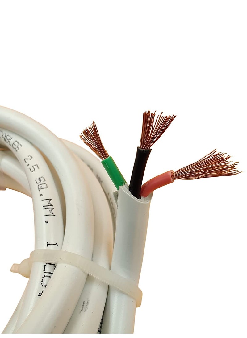 PMW Pmw 25 mm 3 core Copper Cable Wire for AC Electrical Uses WhiteBlack PVC 3 METER Colours May Vary Depending On the Avalbility  - Image 1