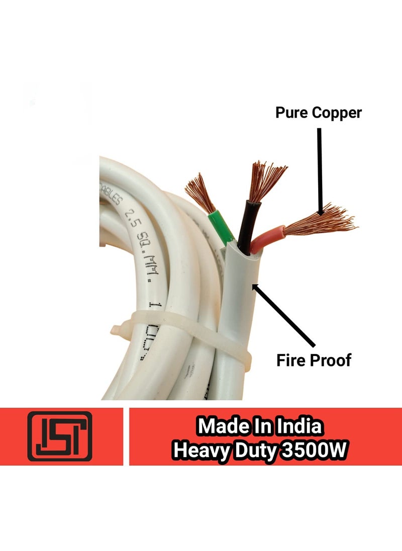 PMW Pmw 25 mm 3 core Copper Cable Wire for AC Electrical Uses WhiteBlack PVC 3 METER Colours May Vary Depending On the Avalbility  - Image 4