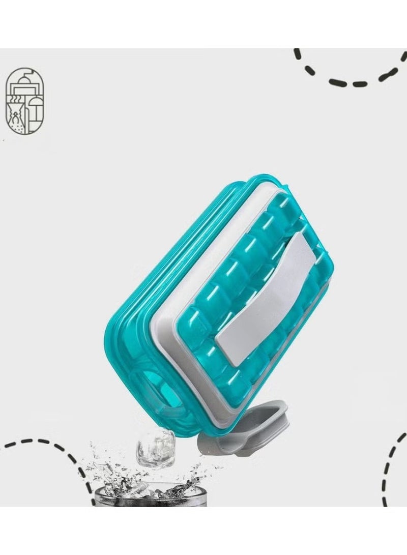 Ice Breaker Pop Ice Cube Tray Aqua Blue 18 Cubes BPA-Free Easy Release Portable