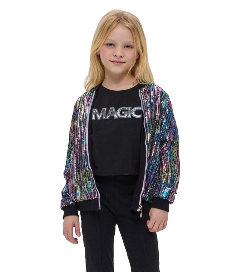 The Mom Store Sequins Bomber Jacket - Image 1