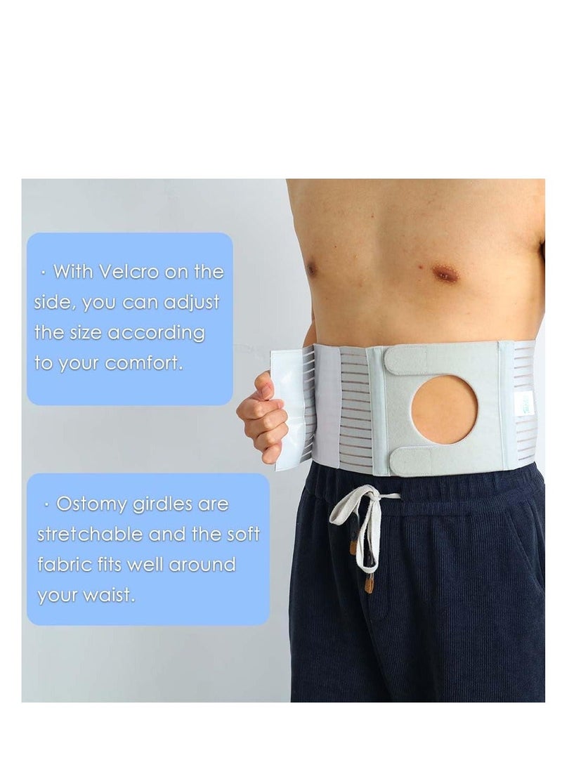 Abdominal Medical ostomy belt, Adjustable Stoma support belt Portable ileostomy colostomy belt, Universal Ostomy belt helps protection ostomy bag, for recovery after any abdominal surgery L size - Image 3