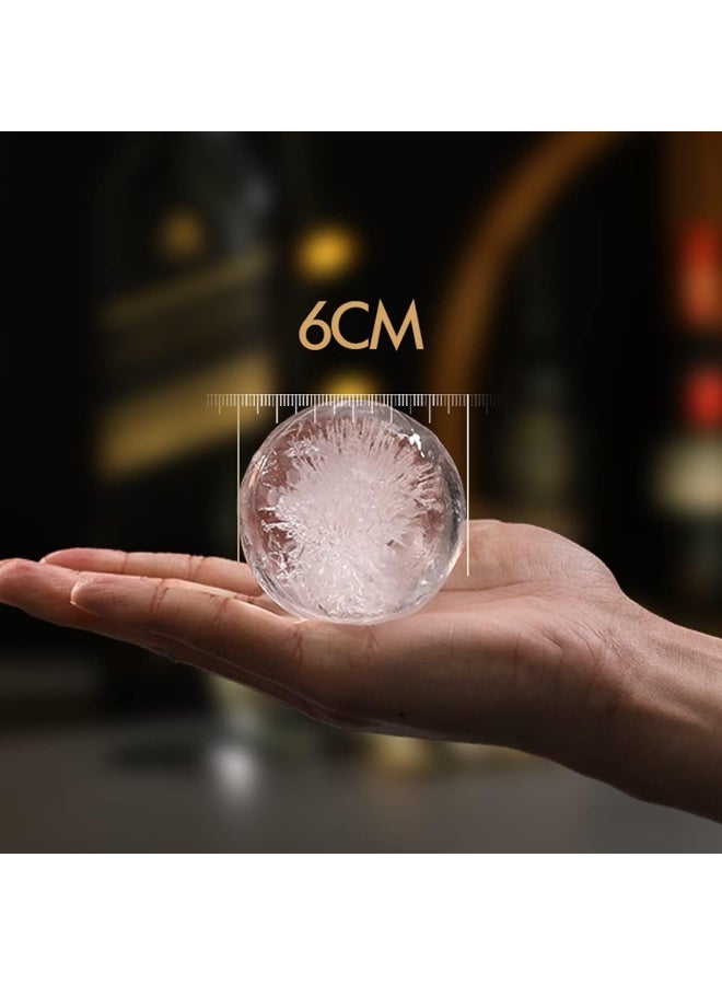 IBAMA Set of 2 Sphere Ice Cube Molds, Leak Free Silicone Ice Molds, Slow Melting DIY Ice Ball for Cocktail Whiskey Drink Spirits, Cocktail Novelty Drink Molds Green - Image 2