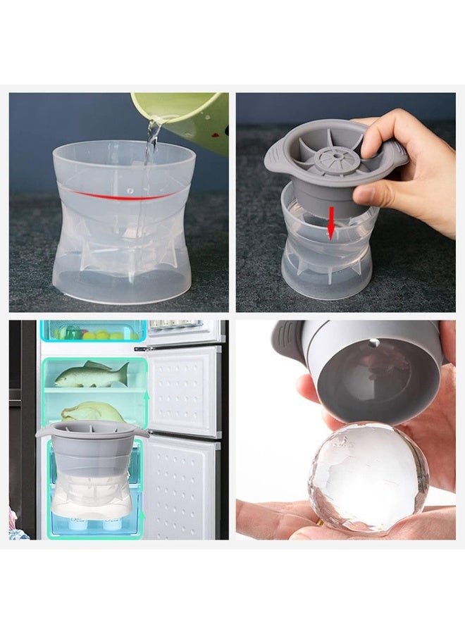 IBAMA Set of 2 Sphere Ice Cube Molds, Leak Free Silicone Ice Molds, Slow Melting DIY Ice Ball for Cocktail Whiskey Drink Spirits, Cocktail Novelty Drink Molds Green - Image 5