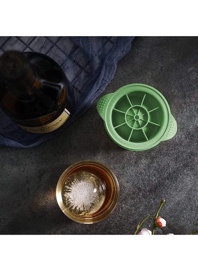 IBAMA Set of 2 Sphere Ice Cube Molds, Leak Free Silicone Ice Molds, Slow Melting DIY Ice Ball for Cocktail Whiskey Drink Spirits, Cocktail Novelty Drink Molds Green - Image 4