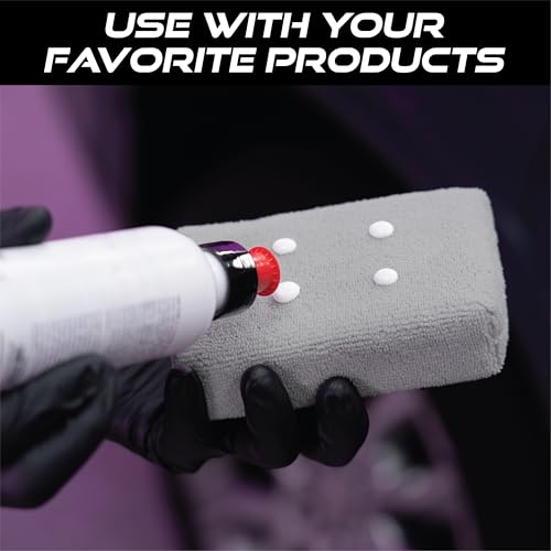 VIKING Microfiber Applicator Pads, Rectangular Polishing Pad, Cleaning Pads for Car Detailing, 3 Inch x 5 Inch, Grey, 6 Pack - Image 2