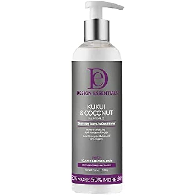 Design Essentials KUKUI AND COCONUT HYDRATING LEAVE-IN CONDITIONER SULFATE FREE 340 G / 12 OZ - Image 1