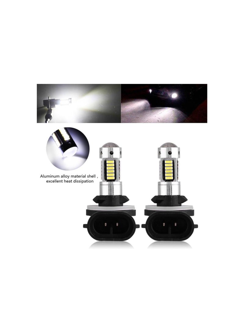 Loquat 1Pair of 881 4014 White LED Car Headlight Fog DRL Light Bulb Lamp DC 12V - Image 1