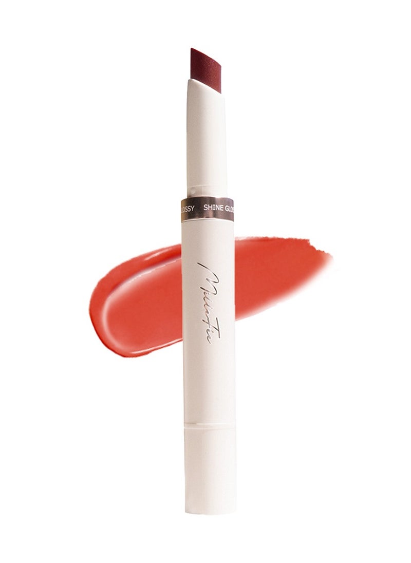 MilleFee - MilleFée Glow Lips Luster Lipstick for Anti-Falling & Highly Moisturizing Sparkling Finish-05 Bitter Tangerine - Image 1