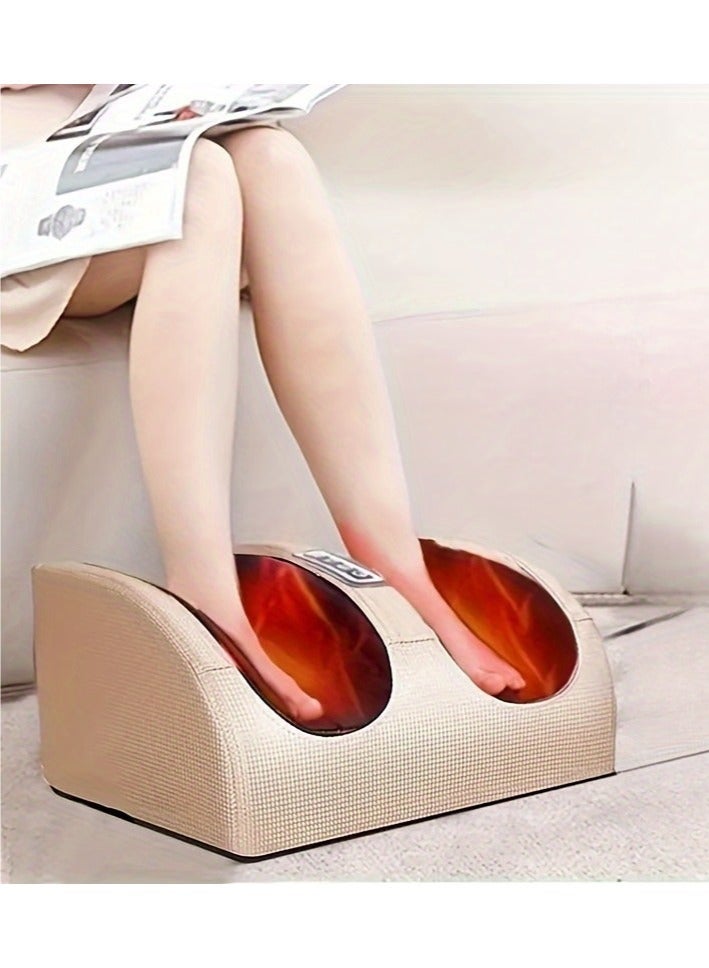 Electric Shiatsu Foot Massager Kneading Rolling Vibration Machine Heating Therapy Calf Leg Reflexology Feet Tissue Muscle Pain Relief