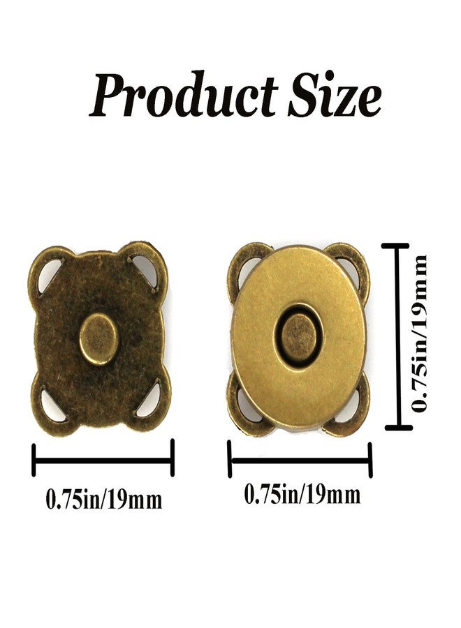 YankMooM Magnetic Snaps Plumb Sew Fasteners Bag Closure Buttons DIY Magnetic Knitting Sets for Clothes Sewing, Crafts, Purse Wallet and Leather (20 Packs) - Image 3