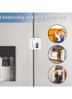 SYOSI 2 Pack Refrigerator Lock - Combination Fridge Locks for Kids - Childproof Refrigerator Door Locks  - Image 2