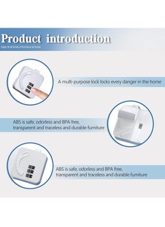 SYOSI 2 Pack Refrigerator Lock - Combination Fridge Locks for Kids - Childproof Refrigerator Door Locks  - Image 4