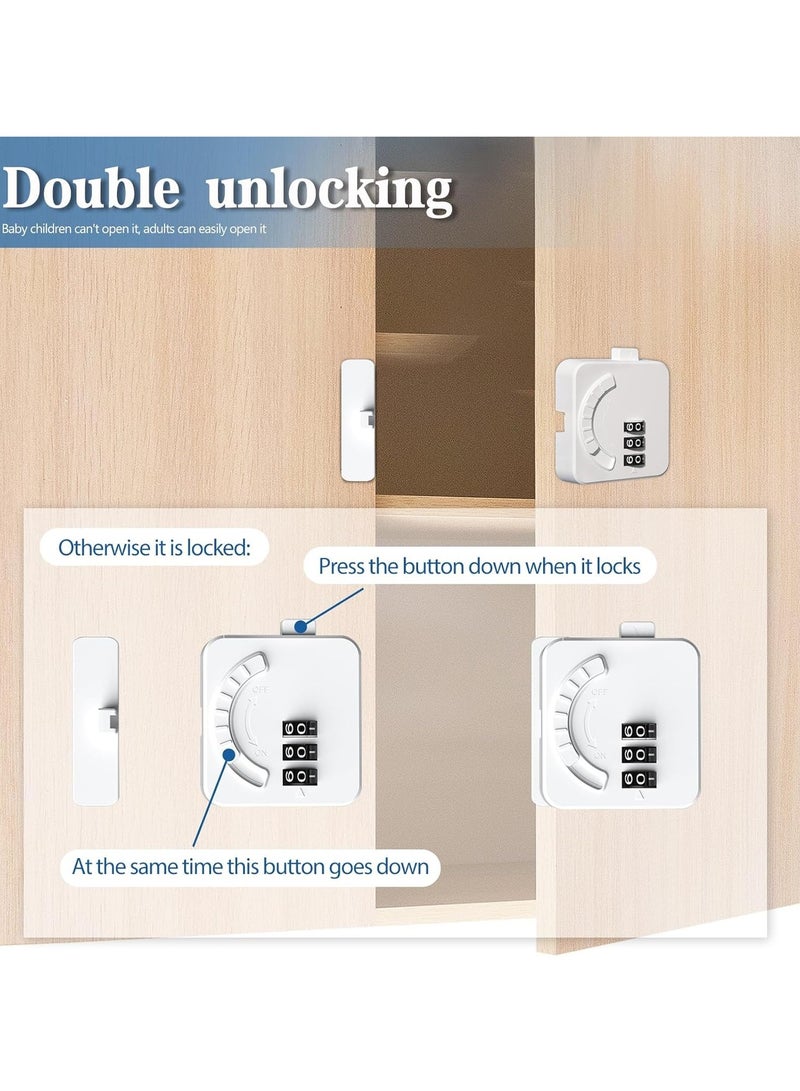 SYOSI 2 Pack Refrigerator Lock - Combination Fridge Locks for Kids - Childproof Refrigerator Door Locks  - Image 3
