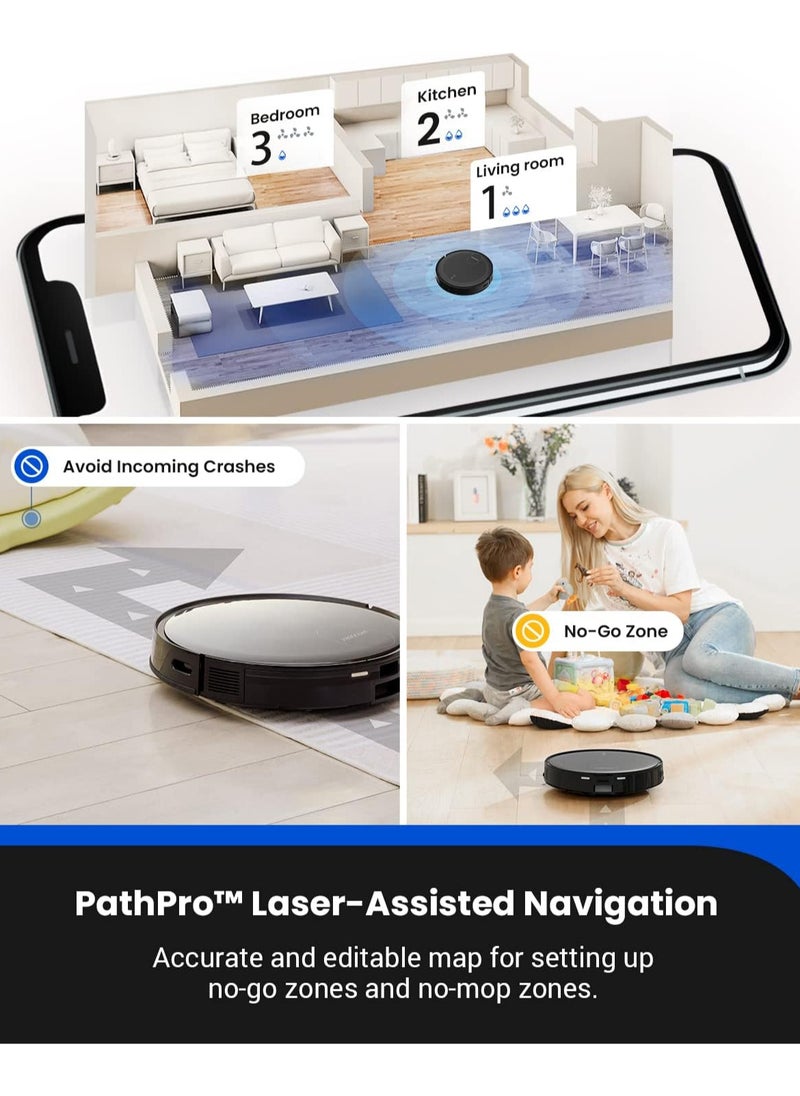 Proscenic - X1 Robot Vacuum Cleaner with Mop, 3000pa, integrated LiDAR Navigation Robot with the 2.5L Self-Emptying Technology, APP & Alexa Control for Cleaning Pet Hair/Dust/Hard Floor/Low Pile Carpet - Image 1