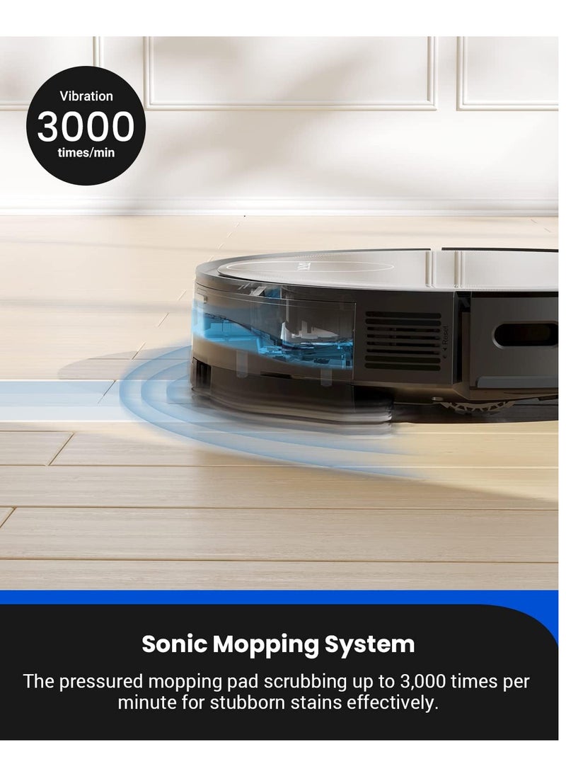 Proscenic - X1 Robot Vacuum Cleaner with Mop, 3000pa, integrated LiDAR Navigation Robot with the 2.5L Self-Emptying Technology, APP & Alexa Control for Cleaning Pet Hair/Dust/Hard Floor/Low Pile Carpet - Image 1