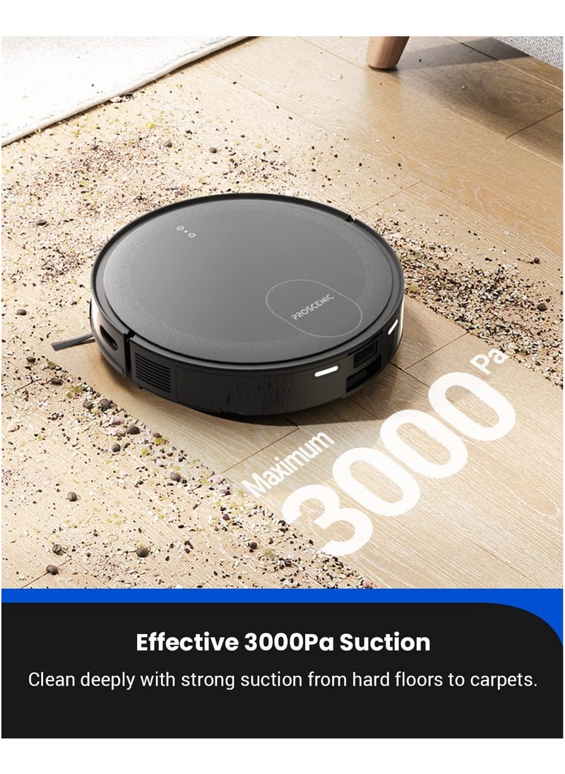 Proscenic - X1 Robot Vacuum Cleaner with Mop, 3000pa, integrated LiDAR Navigation Robot with the 2.5L Self-Emptying Technology, APP & Alexa Control for Cleaning Pet Hair/Dust/Hard Floor/Low Pile Carpet - Image 1