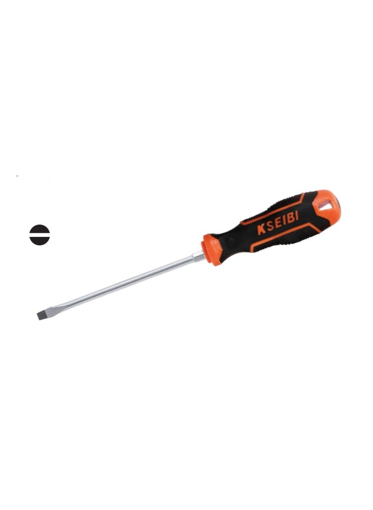 KSEIBI Slotted Screwdriver with Hexagon Bolster 865 | Flat Head Hand Tool for Heavy-Duty & Precision Work 