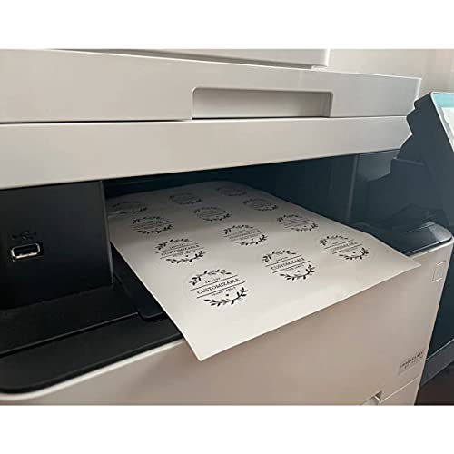Craftiff Round Labels Stickers 2 inches Transparent Printable Vinyl for Laser Printer Clear Sticker Paper Waterproof - Image 4